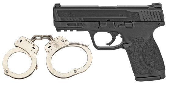 Smith and Wesson M&P 2.0 pistol, black.